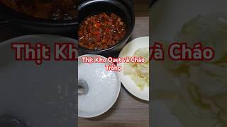 Cháo trắng ăn với THỊT KHO QUẸT - Cơm chiều đơn giản 48. #gocnhociro #cooking #shorts