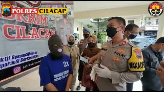 Wakapolres Cilacap Pimpin Press Release Kasus Investasi Bodong