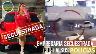 Dueña de gimnasios secuestrada por falsos policías envió audio