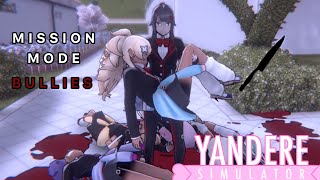 Yandere Simulator- Killing All Bullies In Mission Mode