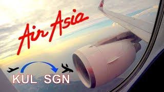 ✈︎ FULL FLIGHT ✈︎ Air Asia - Airbus A320 - Kuala Lumpur to Saigon