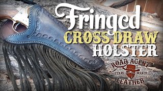 Leathercraft: Fringed Leather Cross Draw Colt Holster Leatherworking