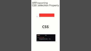 css ::selection property || #html #css #webdesign #developer #selection #propaty