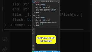 Counter Class in Python! #python #coding #shorts