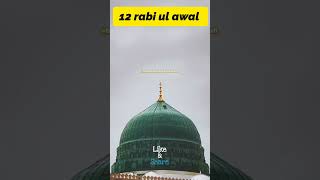 12 rabi ul awal special shorts | milad un nabi aashiqui e rasool islamic status #allahﷻ #miladunnabi