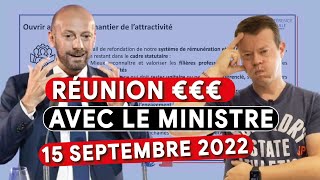 Réunion du 15 septembre avec Stanislas Guérini Ministre des #fonctionnaires #salaires