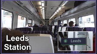 On board a Northern Rail Class 158 Train departing Leeds Station, England