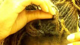 interlocking small locs - hair pin method