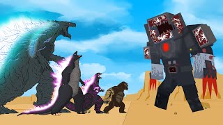 GODZILLA & KONG vs Evolution of Zombie Titan TV Man - Minecraft : Who Is The King Of Monster -FUNNY?