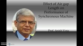 Effect of Air gap Length on Performance of Synchronous Machine|Design of Synchronous Machine|