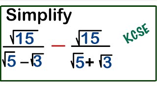 Fractions surds| KCSE 2023