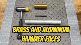 Brass and Aluminum Hammer Faces - Using Vevor Mini Lathe to upgrade Garage Sale Find Hammer