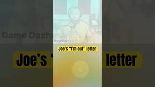 Dame reads Joe’s resignation letter. Joe Biden says he’s out #elitecritique