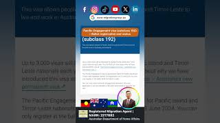 🇦🇺 Pacific Engagement visa (subclass 192) – Registration and status 🇦🇺#australia #immigration