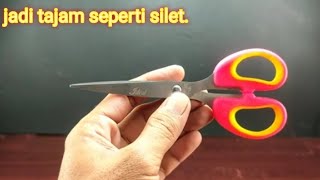 ternyata cukup pakai cara ini,gunting kembali tajam seperti silet.