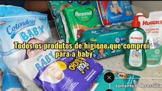 TODOS OS PRODUTOS DE HIGIENE QUE COMPREI PARA A BABY ( gravado um dia antes do parto)