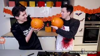 Dan being Phil trash #1 in the pumpkin carving video