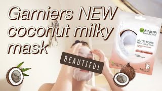 Garnier Coconut Tissue Mask │ NEW Nutri Bomb Milky Tissue Mask REVIEW Better than the moisture bomb?