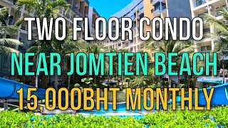 LARGE TWO FLOOR MODERN JOMTIEN PATTAYA CONDO REVIEW - Laguna Beach Resort 2 - 15,000BHT MONTHLY