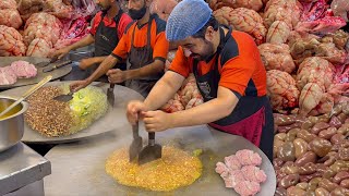 Tawa Fry BUTTER KATAKAT | GOAT Brain Liver & Testicles Making. TAKATAK Recipe Pakistan Street Food