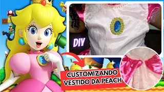 Customização Vestido da PRINCESA PEACH do Super Mario fácil / sem máquina  #supermario @Juhlilas