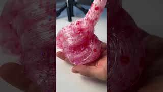 Can you name this slime? 🎀🫧💄💖 watch until the end for BIG BUBBLES #asmr #slime #toys #relax