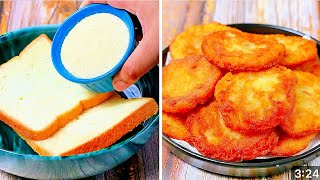 Suji Bread Snacks | Easy Snacks To Make At Home|Leftovers Bread Breakfast Recipe| Tiffin Box Recipe