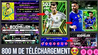 efootball 2024 800 million de téléchargement Neymar gratuite et Mess🔥dans efootball 2024 mobile