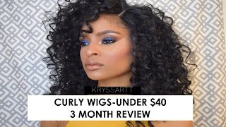 "SKY" CURLY LACEFRONT WIG REVIEW - 3MONTHS & UNDER $50 | KRYSSARTT