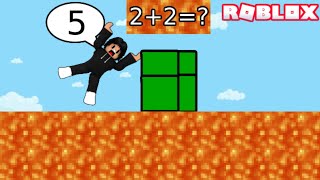 ACERTE O CÁLCULO DE MATEMÁTICA OU CAIA NA LAVA NO ROBLOX (ROBLOX - MATH ANSWER OR DIE)