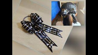 Bow hair tie / DIY easy way to make Bow hair tie