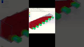 Duct air flow simulation #solidworks #3d #autocad #simulation