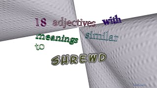 shrewd - 19 adjectives which are synonym to shrewd (sentence examples)