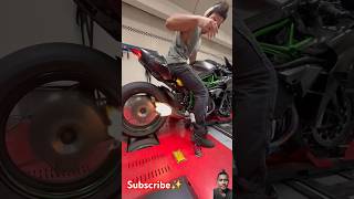 Tuning a 270 +whp kawasaki H2R rider Bike 🏍 #shorts #shortsvideo 1k 1M Viral @refugiomental6032