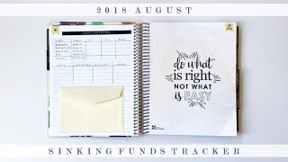 AUGUST 2018 SINKING FUNDS | Budget Set Up