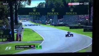 Max Verstappen loses engine cover F1 Monza 2015