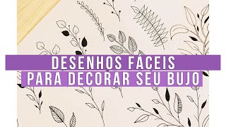 APRENDA A FAZER DESENHOS FÁCEIS de folhas para o seu Bujo/Planner/Agenda | Laryssa Moura