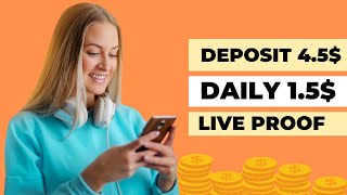 New Launched Platform USDT Investment Project Deposit Only 4.5$ Daily Withdraw 1.5$ Live Withdraw