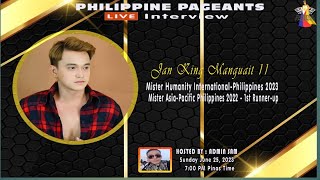 Mister Humanity International Philippines 2023 Jan King Manguait II - Live Interview