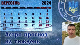 Астрологічний прогноз на тиждень 23-29 вересня.