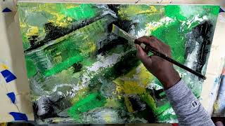 Paint a truly amazing Abstract using acrylic on OSB (particle board)