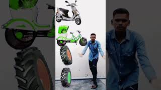 scooter Riksha toto JCB attack funny vfx video #tranding #vfxlavnish