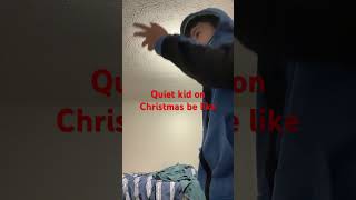 Quiet kid on Christmas