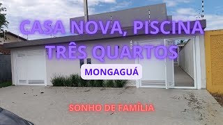 CASA NOVA PISCINA TRÊS QUARTOS.