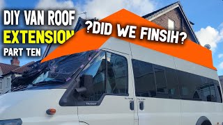 DIY Van Conversion | roof extension 10 | fibreglass van roof | Hightop van roof Ep.18!!!!