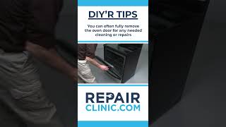 DIY'R TIPS - You can often fully remove the oven door for any needed cleaning or repairs.