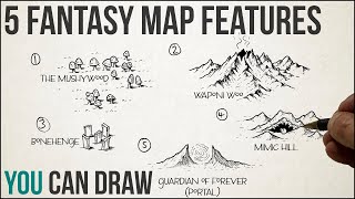 How to Draw Fantasy Map Features | 5 ways to make your maps more interesting.