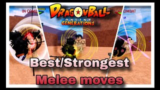 Dbog:Best/Strongest Melee Moves for pvp/pve|Dragon ball online Generations