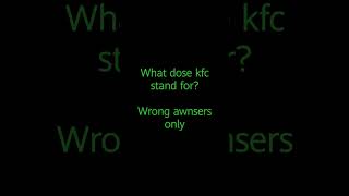 what dose kfc stand for #like