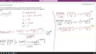 Loan Formula - Solve Time 1